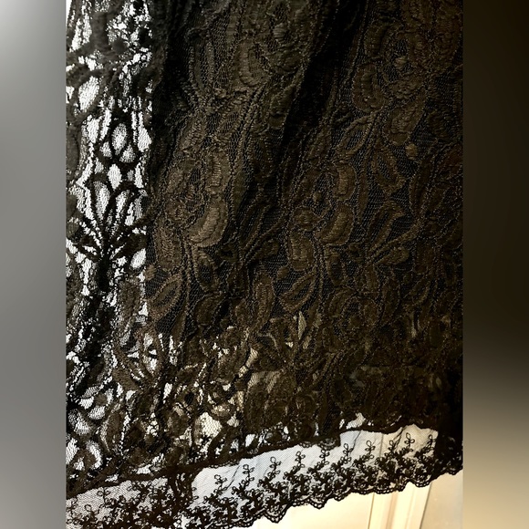 L&B Black Lace Western Style Dress Size S/M - Picture 5 of 16